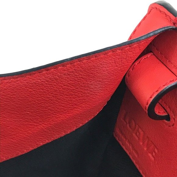 LOEWE Hammock small Shoulder Bag Hand Bag Leather Red/GoldHardware - Picture 9 of 11